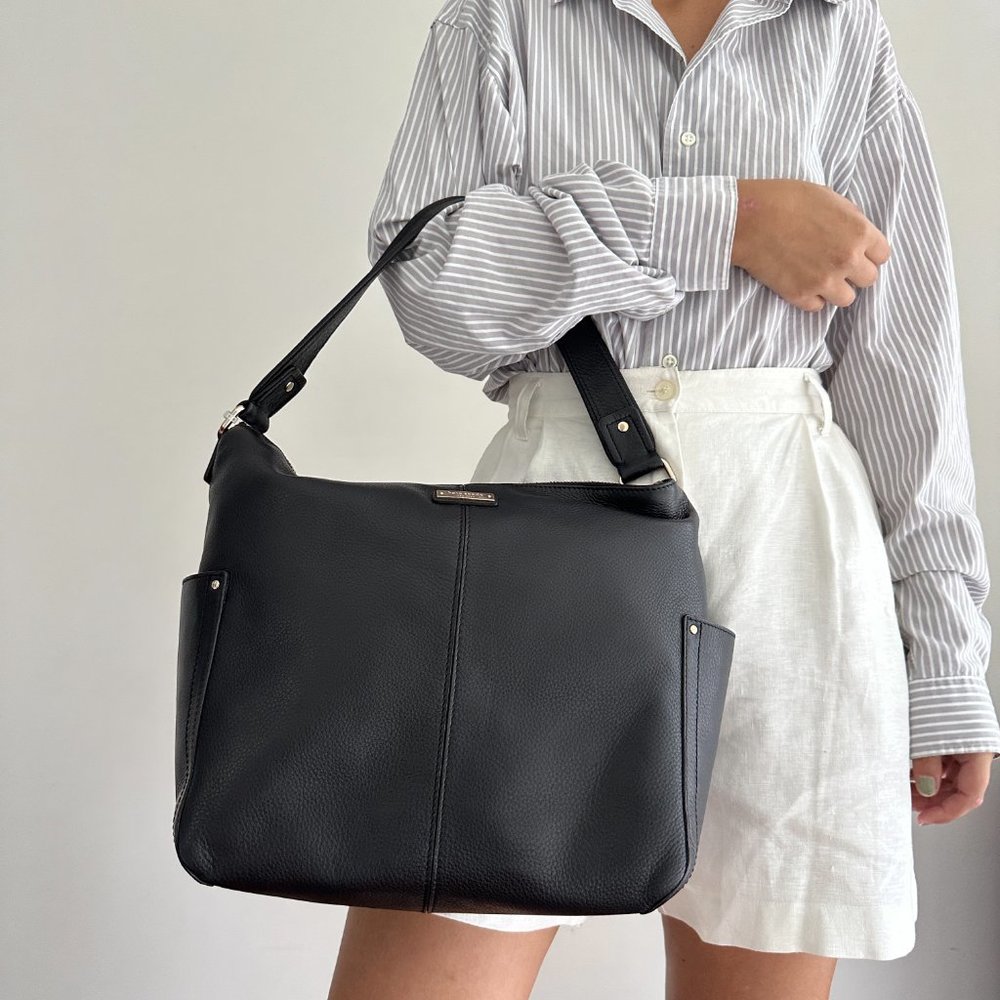 NWT Kate Spade Black Leather Hobo Shoulder Bag